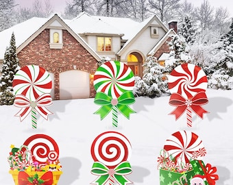 Christmas Lollipop Yard Decorations - Etsy