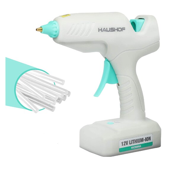 HAUSHOF Cordless Hot Glue Gun With 20 Full Size Glue Sticks Etsy