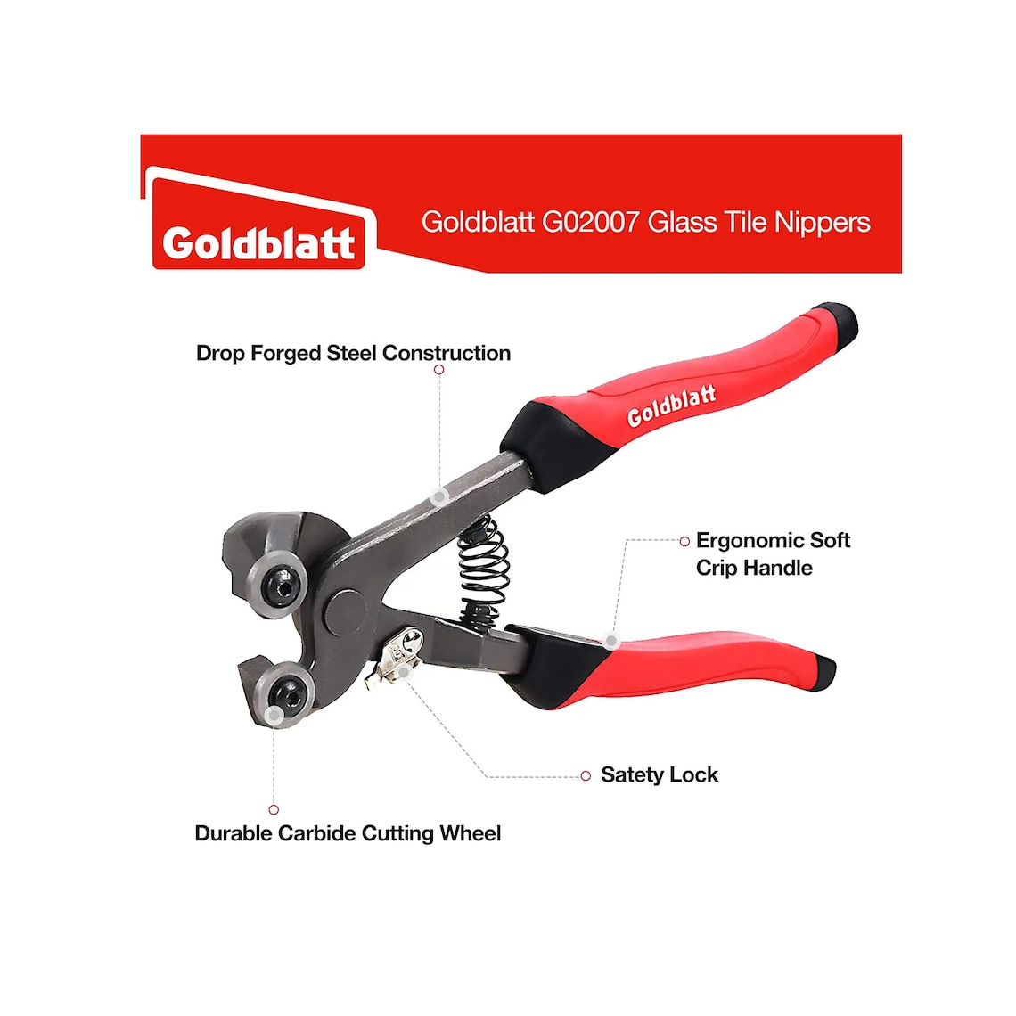 Goldblatt 2 Piece Glass Tile Nippers Set Heavy Duty Wheeled Etsy