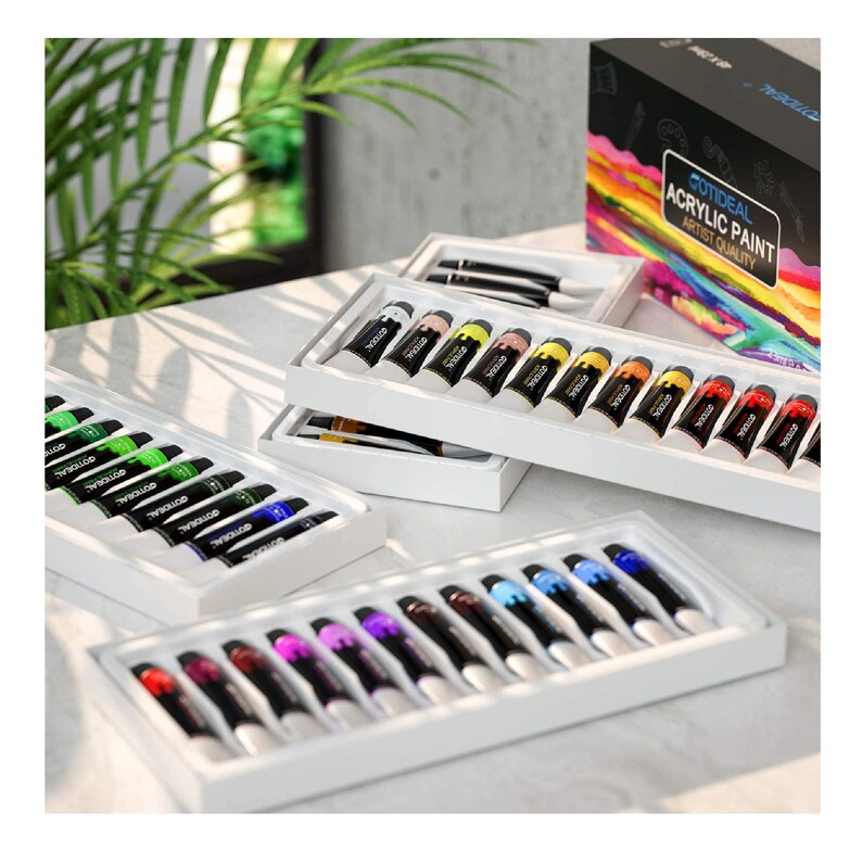GOTIDEAL Acrylic Paint Set Artist Grade 48 Colors Etsy