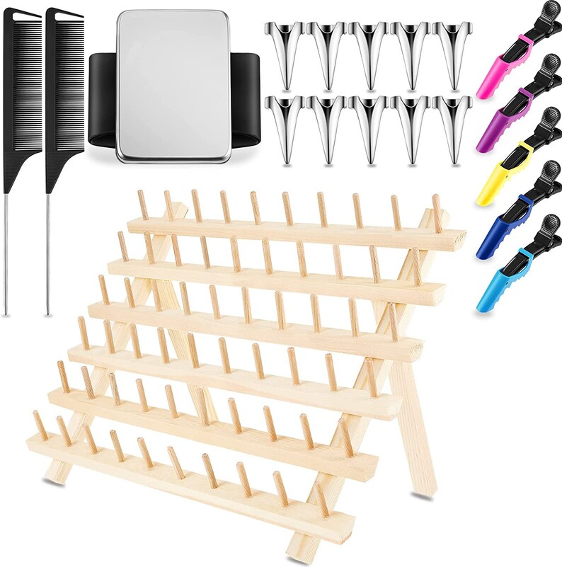 19 Pieces Braid Rack for Hair Wooden Braiding Hair Rack Hair Etsy