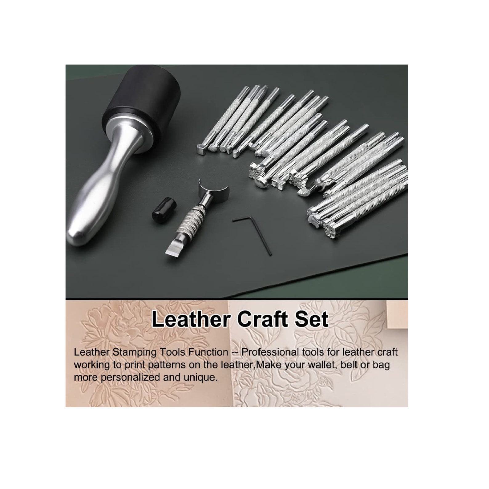BUTUZE Leather Craft Set 22 Pieces Leather Tool Kit With Etsy
