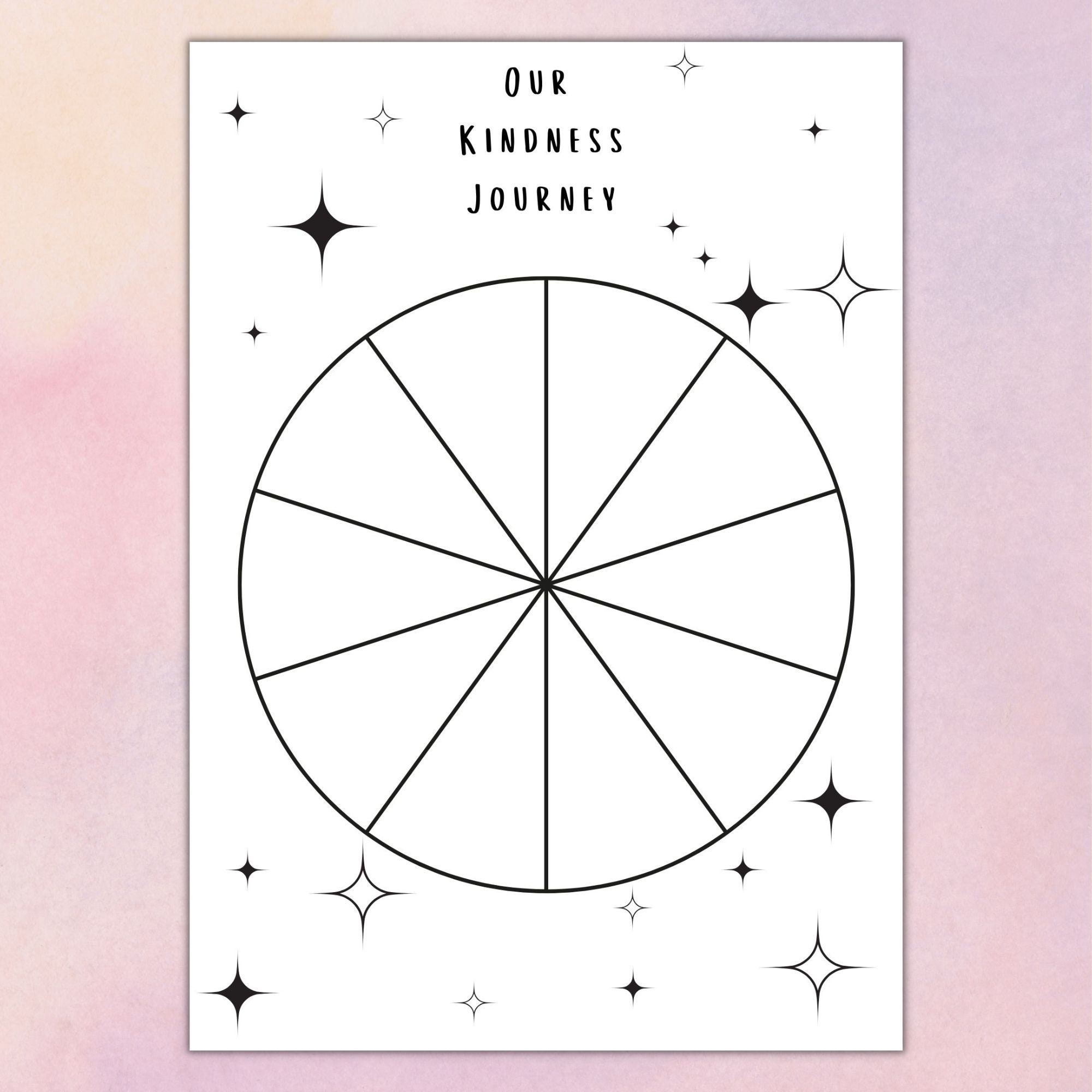 Kindness Chart Behavior Goal Chart for Kids Reward Tracker Positivity ...