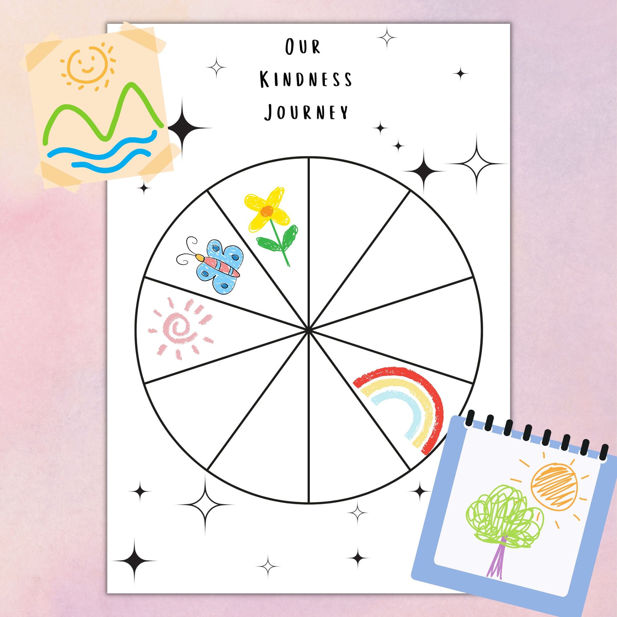 Kindness Chart Behavior Goal Chart for Kids Reward Tracker Positivity Chart Encouragement Chart ...