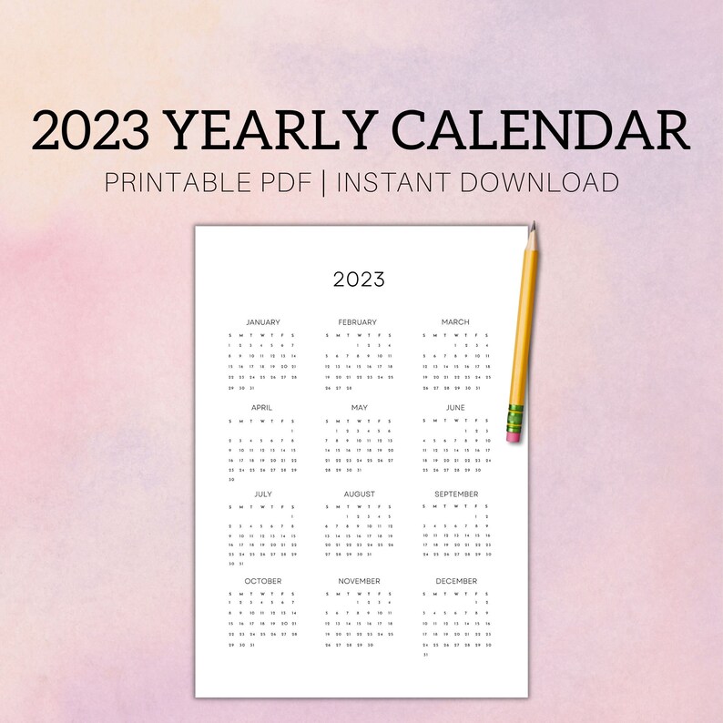 2023 Year Calendar Printable Minimalist - Il 794xN.4530919117 5ihp 