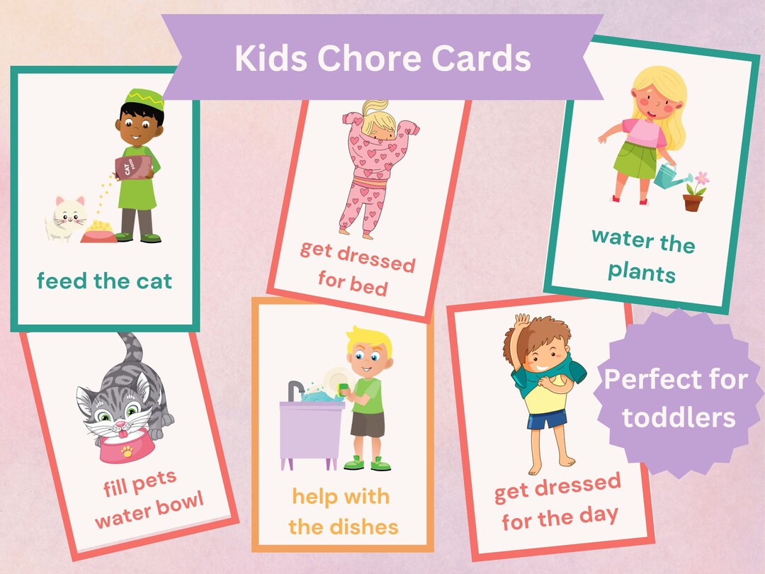 Chore Cards for Toddlers Routine Cards for Kids Daily Chore Cards Daily ...