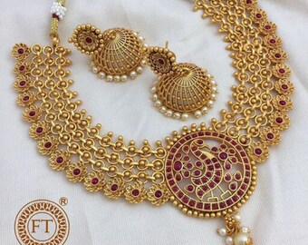 Buy Kempu Necklace Online In India 
