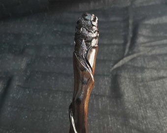 Hand Crafted Rose Wooden Wands, Custom Wands, Wizard Wand, Handmade Fairy Magic Wands, Wizard Tools, Witchcraft Ebony Wand