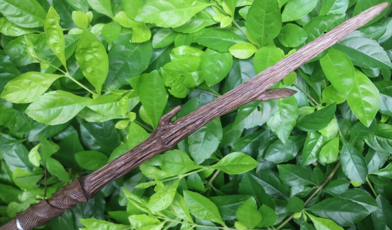 Hand Carved Wiccan Wands, Custom Magic Wand, Branches Wand, Altar Wand, Larp Weapon, Sycamore Wand image 6