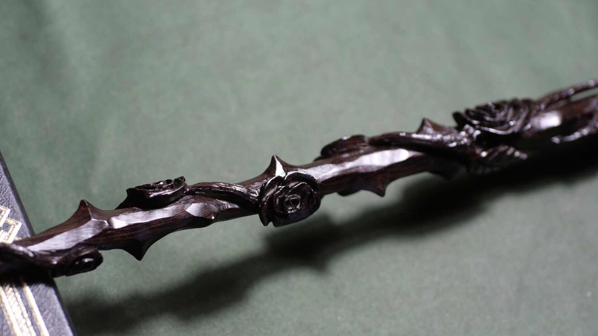 Hand Crafted Rose of Thorns Wands Custom Wooden Wands Wizard Etsy UK