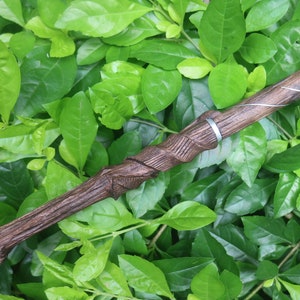 Hand Carved Wiccan Wands, Custom Magic Wand, Branches Wand, Altar Wand, Larp Weapon, Sycamore Wand image 1