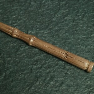 Carved Hexagrams Magic Wand, Personalised Wood Wands, Real Wood Magic Wand, Original Wand, Wizard Tools