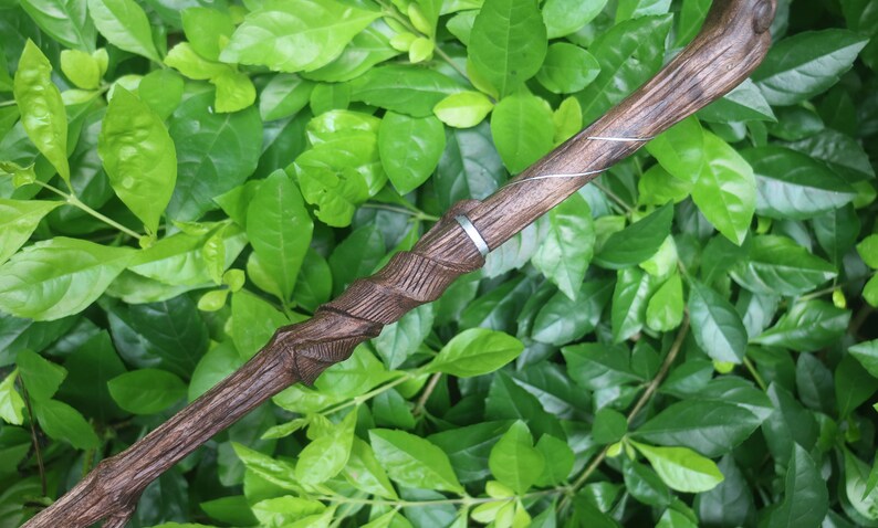 Hand Carved Wiccan Wands, Custom Magic Wand, Branches Wand, Altar Wand, Larp Weapon, Sycamore Wand image 5