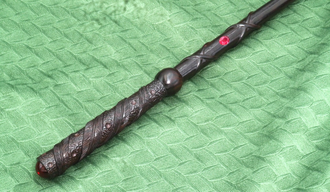 Hand Carved Feather Wands, Cosplay Wand Custom Magic Wooden Wand, Altar
