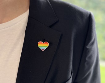 Rainbow Heart Pin