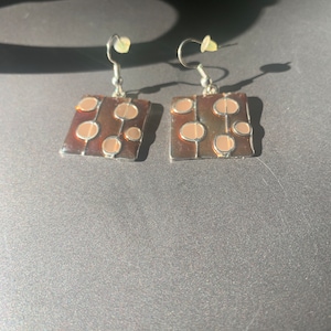 Silber Ton Emaille Bubbles Haken Ohrringe