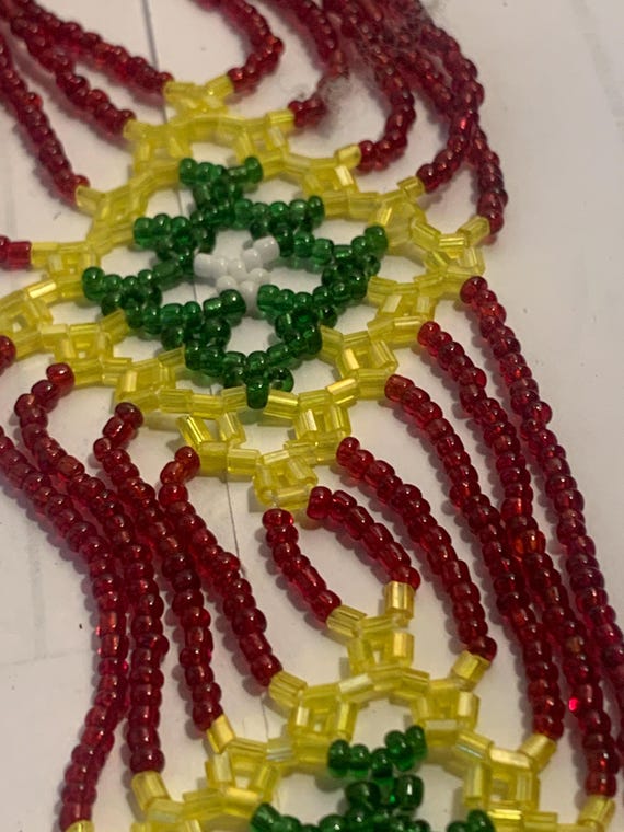Native American Seed Beaded Necklace Needs Clasp View 4