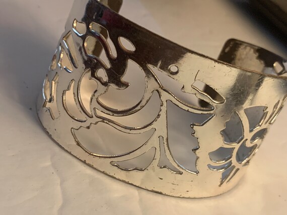 3 SILVERTONE CUFF BRACELETS - image 3