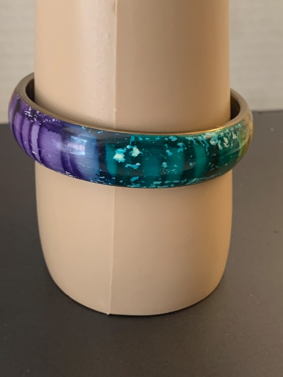 MULTiCOLORED ENAMEL BRASS Bangle - image 1