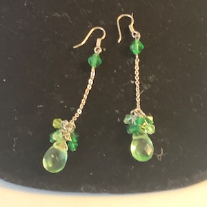 Translucent Green Earrings