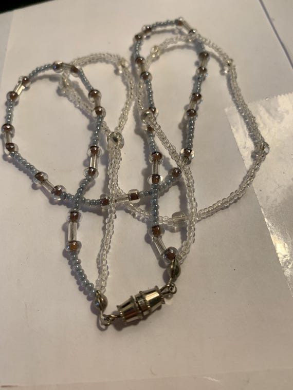 Two Stranded Beaded Necklace - image 4