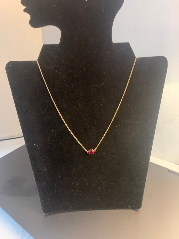 RUBY RHINESTONE GOLD Pendant - image 1