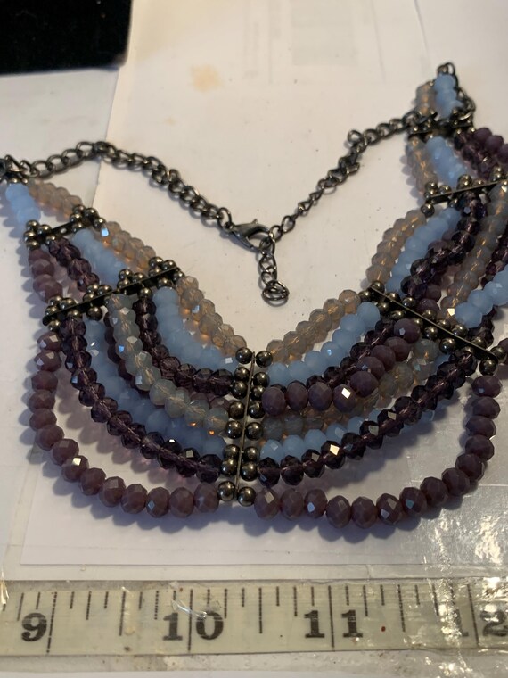 Layered Multi Strand Multi Colored Statement Bib … - image 6