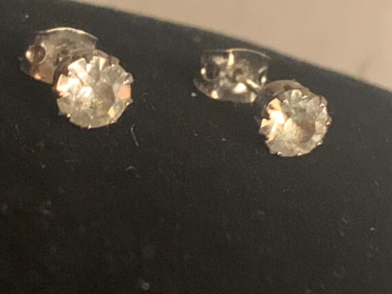 Simulated Diamond Stud Earrings - image 2