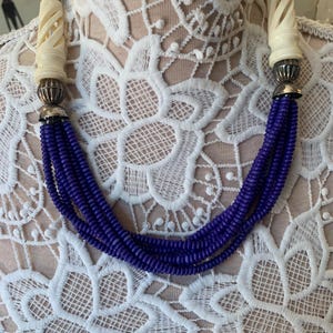 Hand Carved Beaded Tribal Necklace