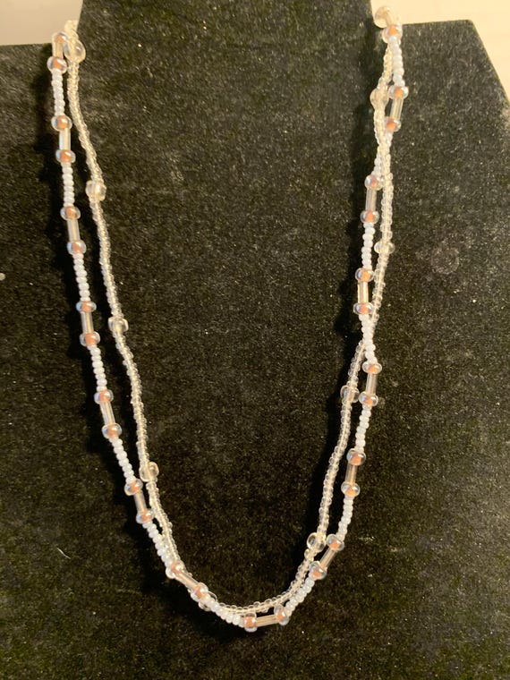Two Stranded Beaded Necklace - image 2