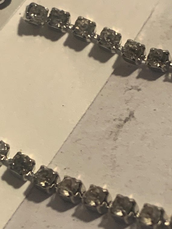 2 inch Chainlink Rhinestone Dangling Earrings - image 3