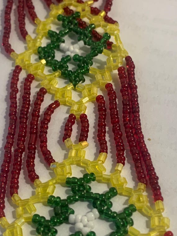 Native American Seed Beaded Necklace Needs Clasp View 5