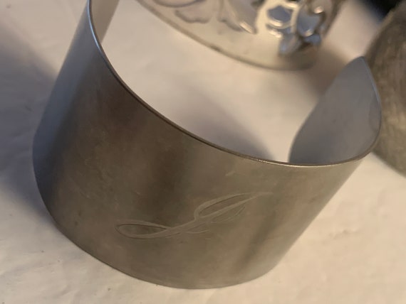 3 SILVERTONE CUFF BRACELETS - image 4