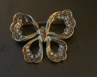 Vintage Silver Tone Butterfly Brooch