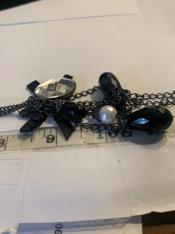 Silvertone Statement Pendant Necklace - image 7