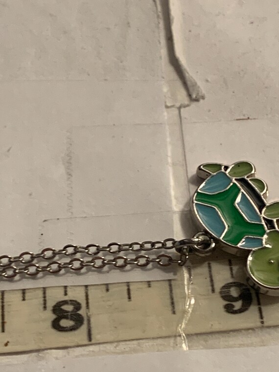 Silvertone Turtle Pendant - image 4