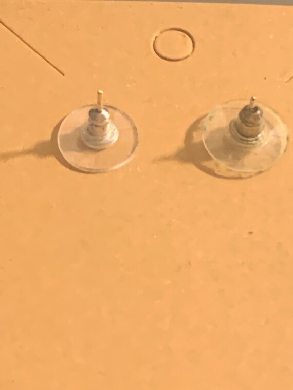 Rhinestone Triangle Stud Earrings - image 4