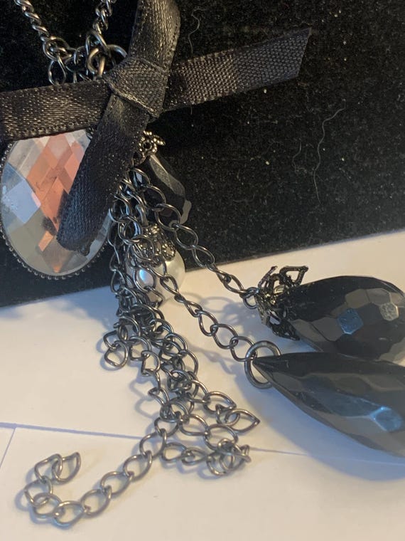 Silvertone Statement Pendant Necklace - image 5