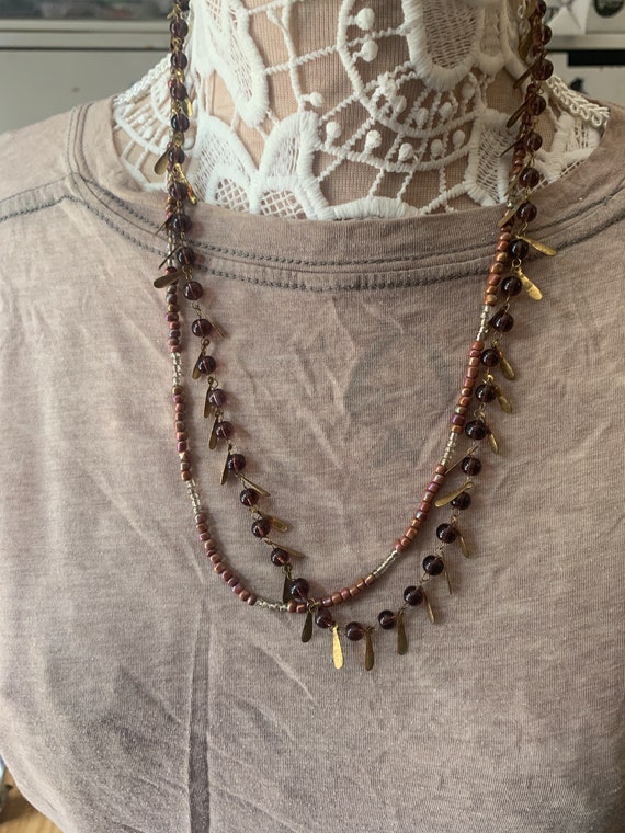 Two stranded bead necklace - image 1