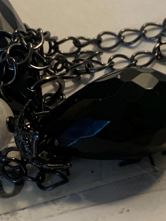 Silvertone Statement Pendant Necklace - image 9