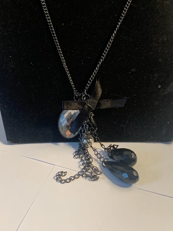 Silvertone Statement Pendant Necklace - image 4