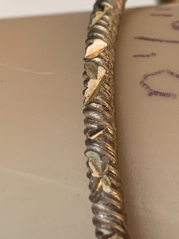 Etched Gold Stackable Bangle - image 3