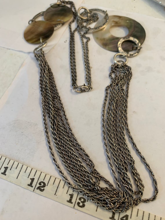 SiLVER MOP SHELL NECKLACE - image 3