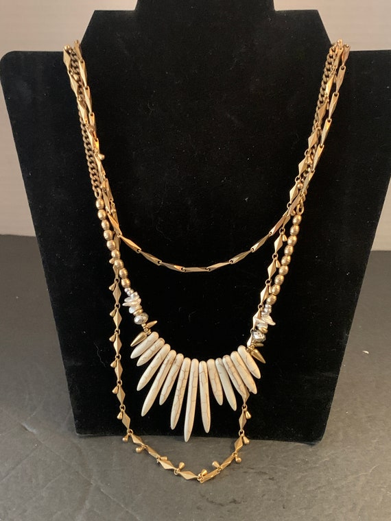 Stella&Dot Zuni Tribal 3 Layered Necklace - image 2