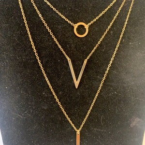 Deep V Necklace - Etsy