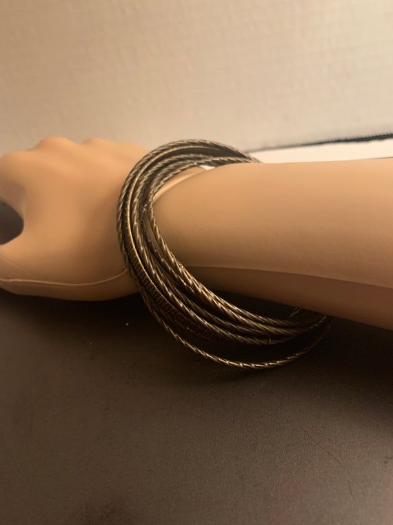 SILVERTONE STACKABLE BRACELETS - image 1