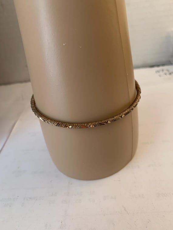 Etched Gold Stackable Bangle - image 1