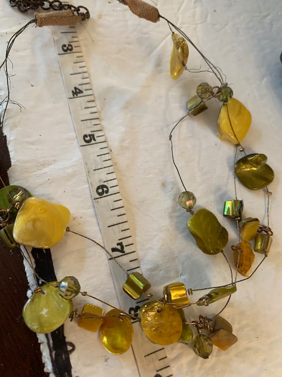 Silvertone Abalone Shell Necklace....B - image 3