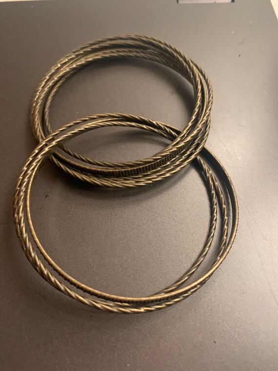 SILVERTONE STACKABLE BRACELETS - image 7