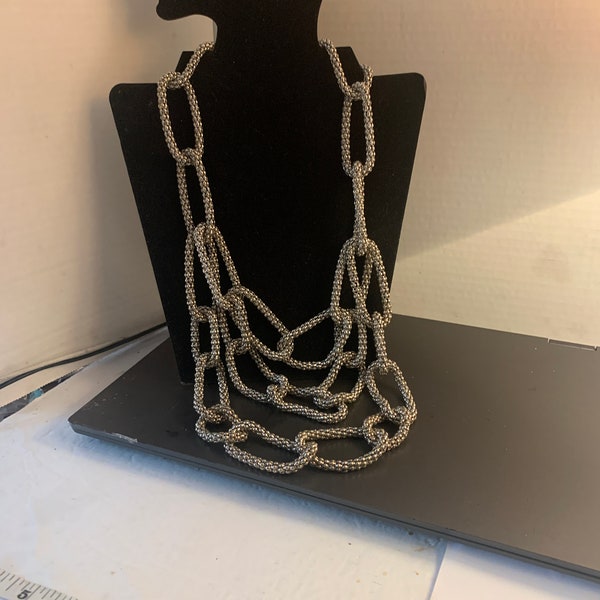 3 OUNCE WOVEN METAL Chain Necklace